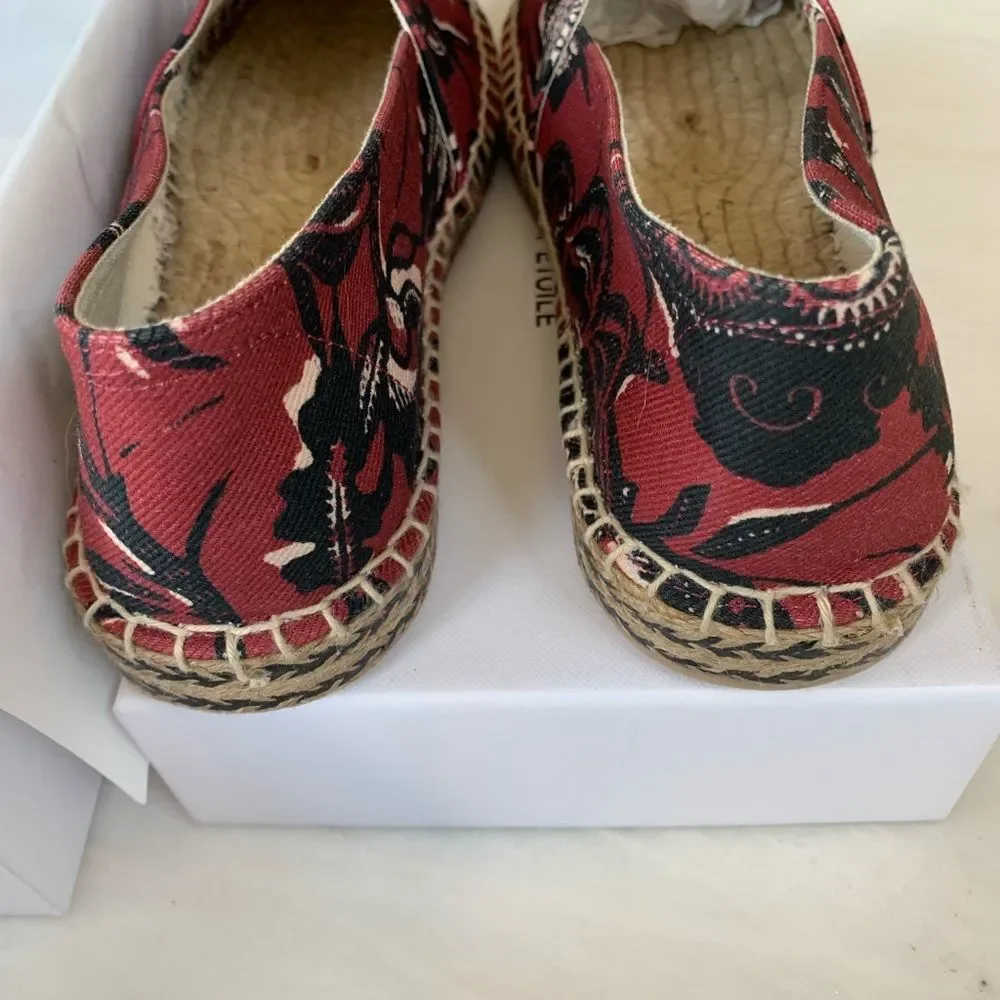 Isabel Marant Burgundy Canaee Printed Espadrille